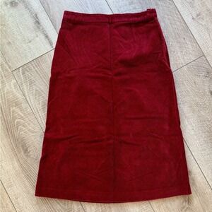 Women's Vintage Y2K Corduroy A Line Midi Skirt Size 2 Academia Twee Minimalist